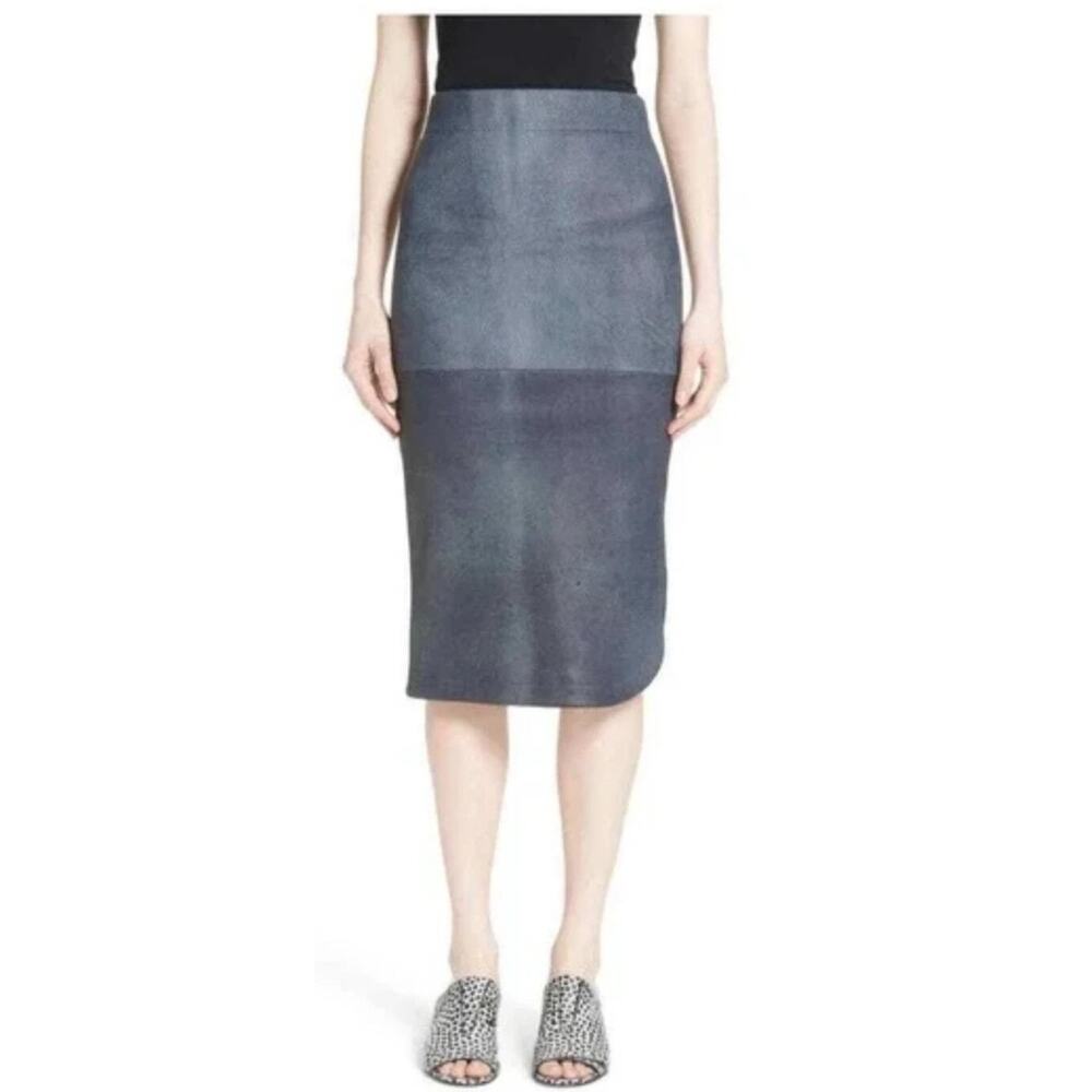 ZERO + MARIA CORNEJO Rai Leather Curved Skirt Size 6